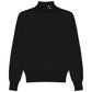 GEM BLACK BROOCH DETAIL TURTLENECK SWEATER