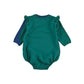 LOUD HUNTER GREEN COLORBLOCK LOGO ROMPER