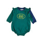 LOUD HUNTER GREEN COLORBLOCK LOGO ROMPER