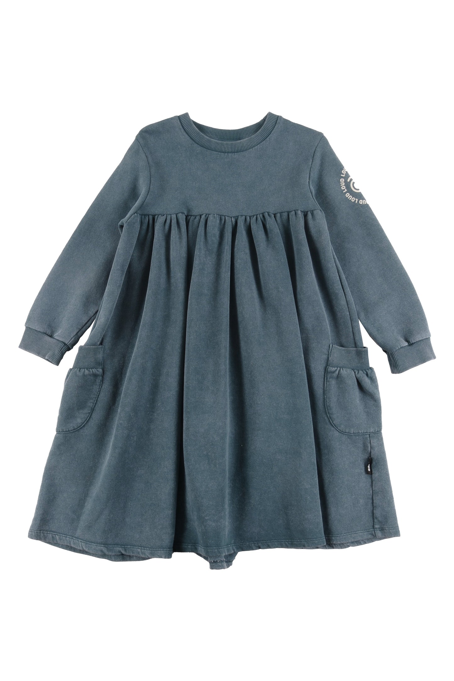 LOUD GREEN WASH LOGO POCKET DRESS