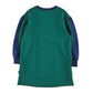 LOUD HUNTER GREEN COLORBLOCK PUFF SLEEVE LOGO DRESS