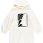 LOUD CREAM/BLACK LOGO PUFF SLEEVE HOODED DRESS