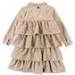 LOUD TAN CORDUROY LAYERED COLLAR DRESS