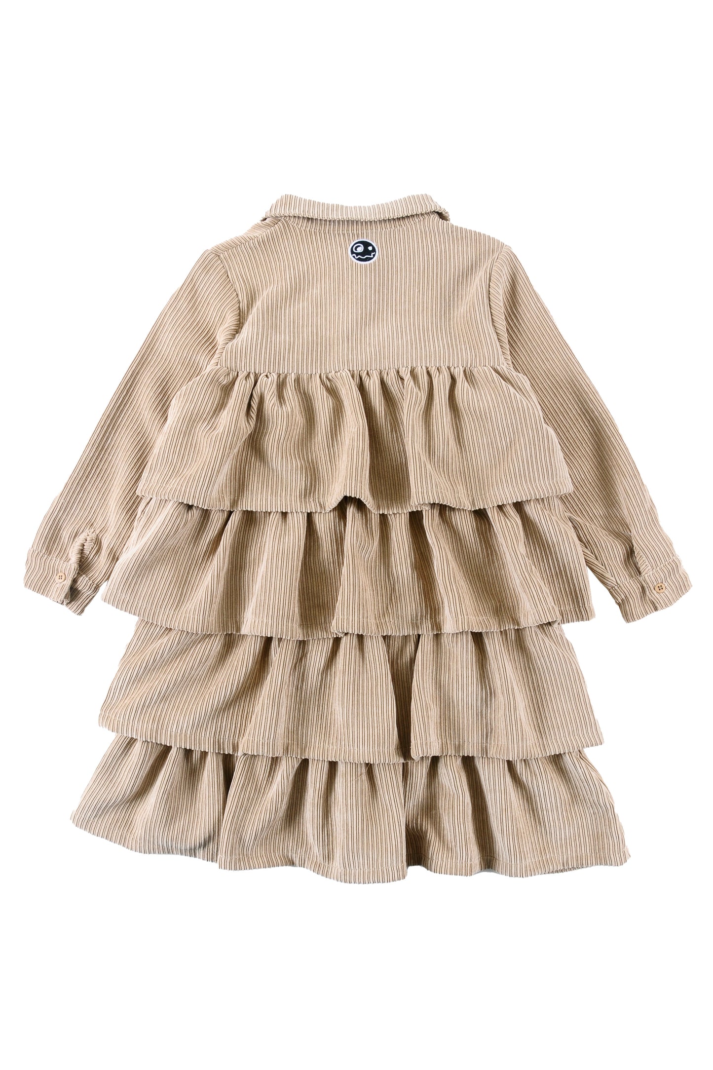 LOUD TAN CORDUROY LAYERED COLLAR DRESS