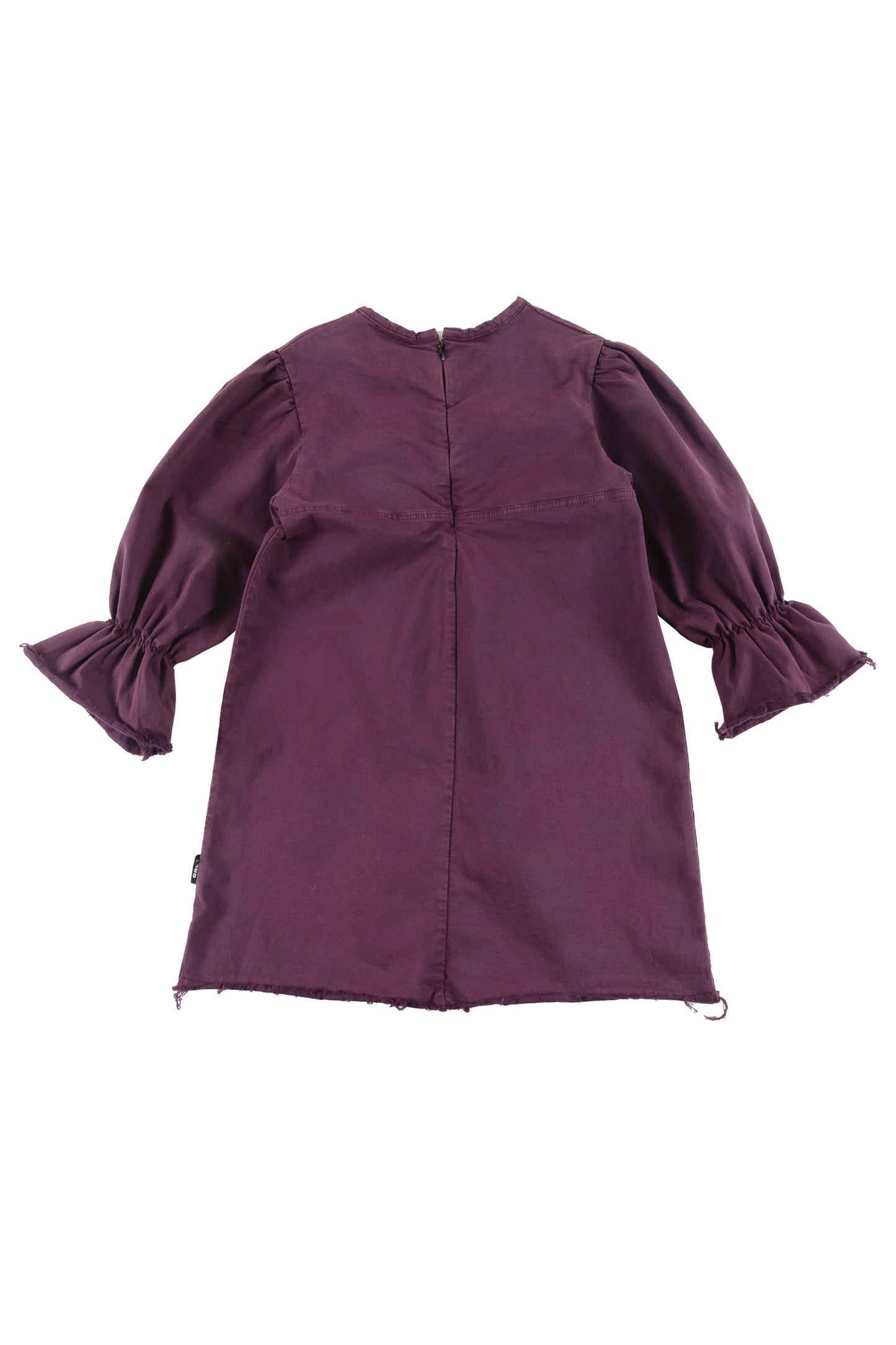 LOUD PURPLE LOGO PUFF SLEEVE DRESS