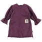 LOUD PURPLE LOGO PUFF SLEEVE DRESS