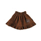 LOUD CHOCOLATE BROWN POLKA DOT RUFFLE SKIRT