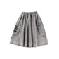 LOUD GREY WASH LOGO MIDI SKIRT