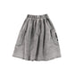 LOUD GREY WASH LOGO MIDI SKIRT