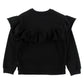 LOUD BLACK QUILTED RUFFLE TRIM TOP [Final Sale]