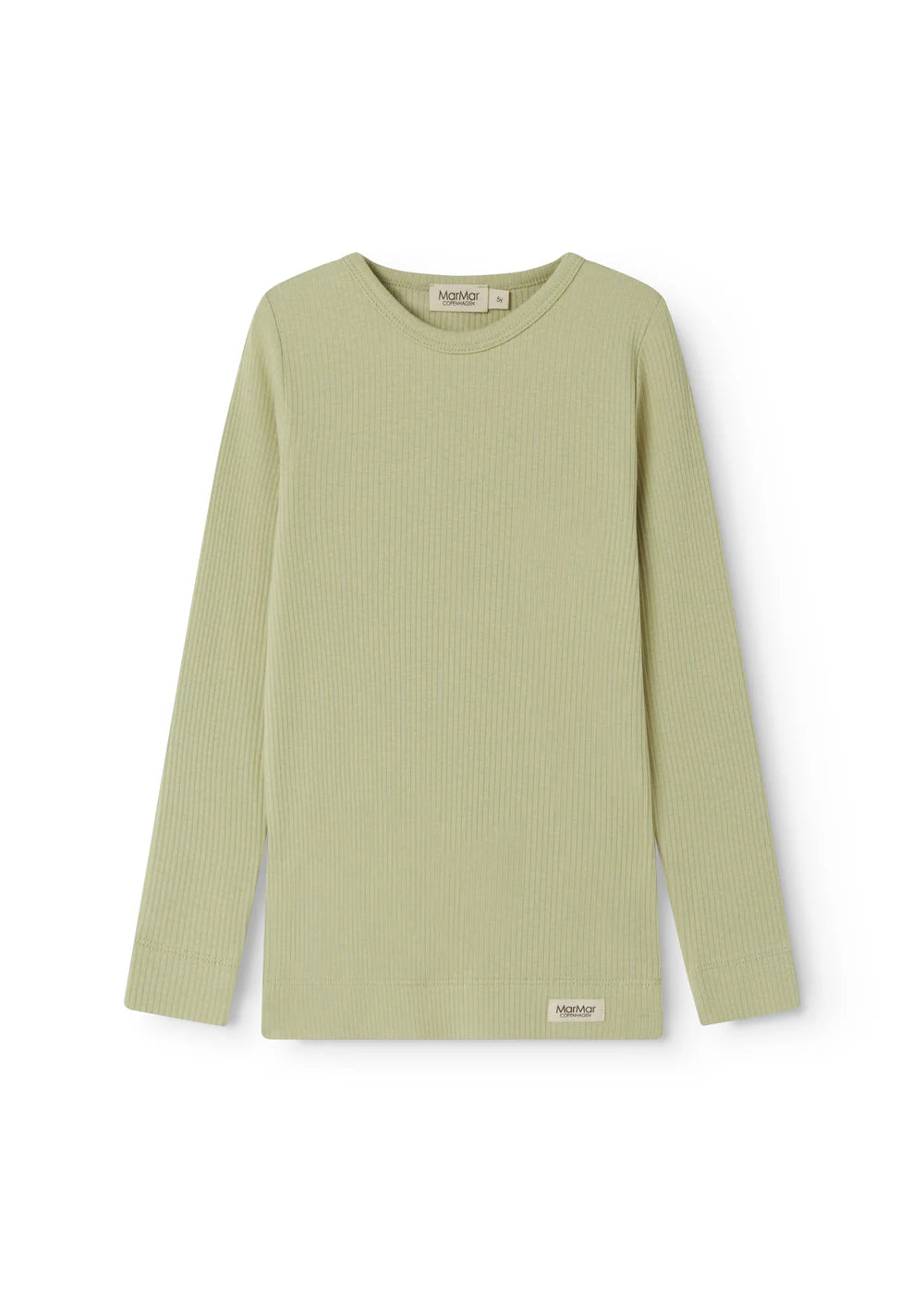 MARMAR COPENHAGEN SAGE GREEN RIBBED T-SHIRT