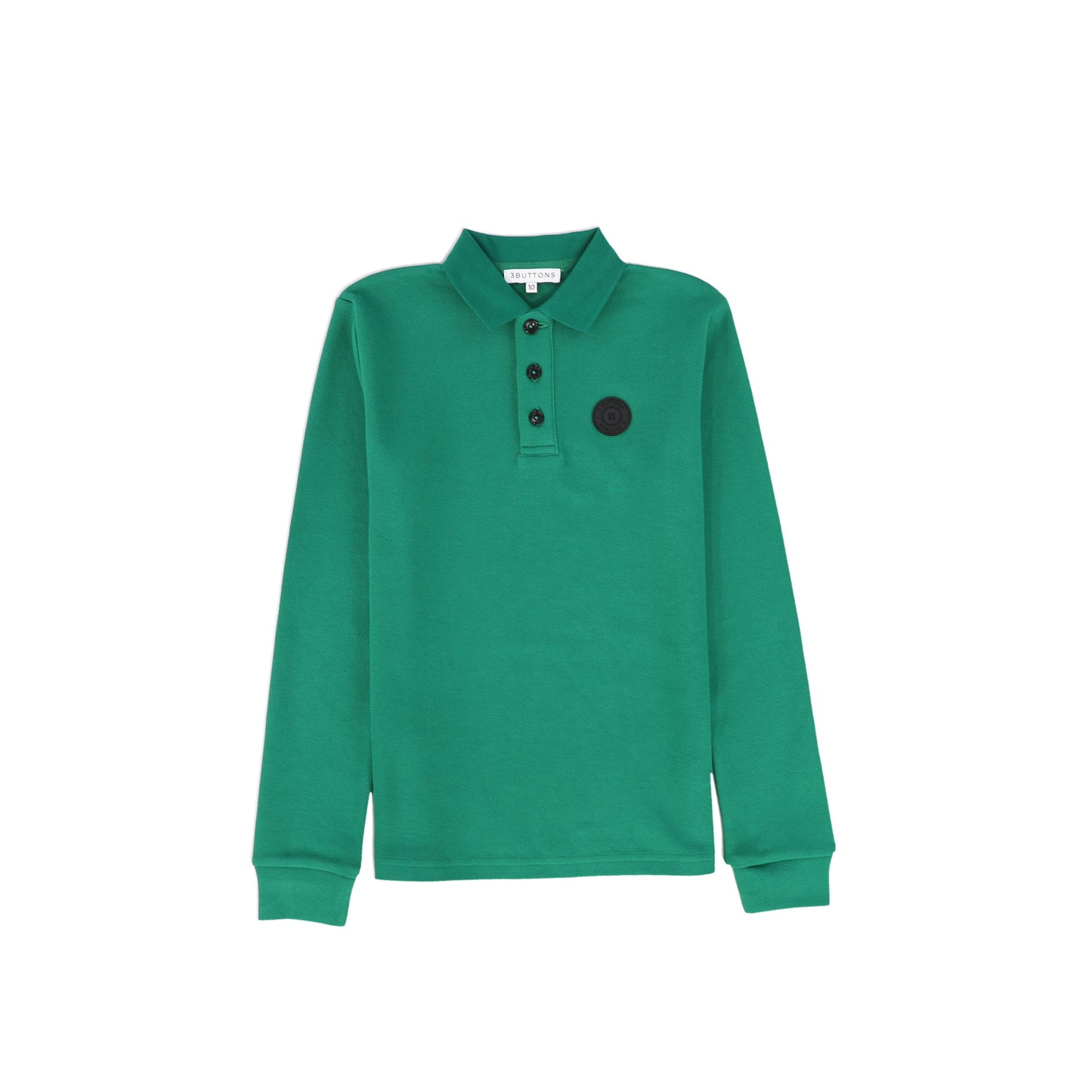 3 BUTTONS GREEN PIQUE POLO [FINAL SALE]