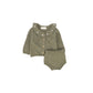 BIRINIT PETIT GREEN RUFFLE COLLAR KNIT BLOOMER SET
