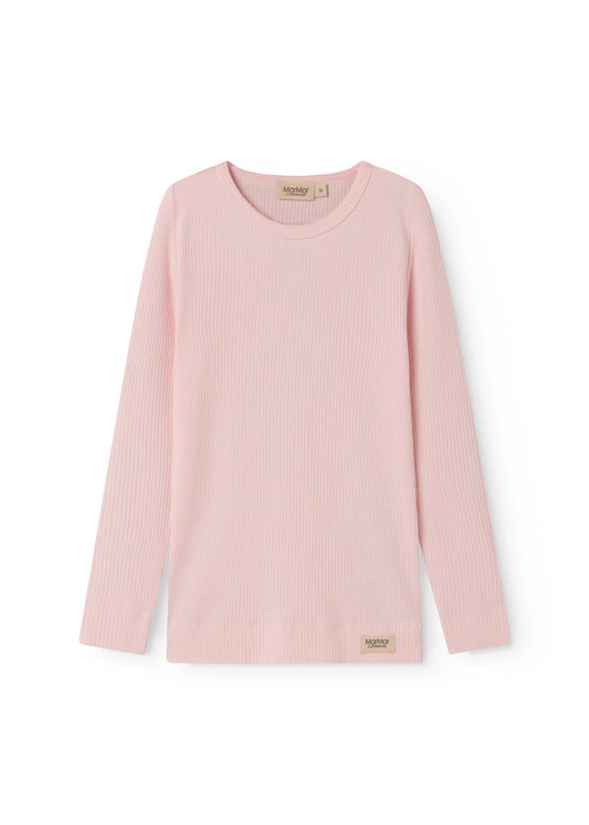 MARMAR COPENAHGEN LIGHT PINK RIBBED T-SHIRT