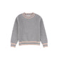 BACE COLLECTION LIGHT GREY PRINT KNIT SWEATER