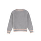 BACE COLLECTION LIGHT GREY PRINT KNIT SWEATER