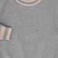 BACE COLLECTION LIGHT GREY PRINT KNIT SWEATER