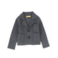 LE BOURDON GREY PIPED KNIT BLAZER