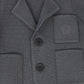 LE BOURDON GREY PIPED KNIT BLAZER