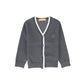 LE BOURDON GREY TRIM BORDER CARDIGAN
