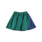 LOUD HUNTER GREEN COLORBLOCK LOGO FLARED SKIRT
