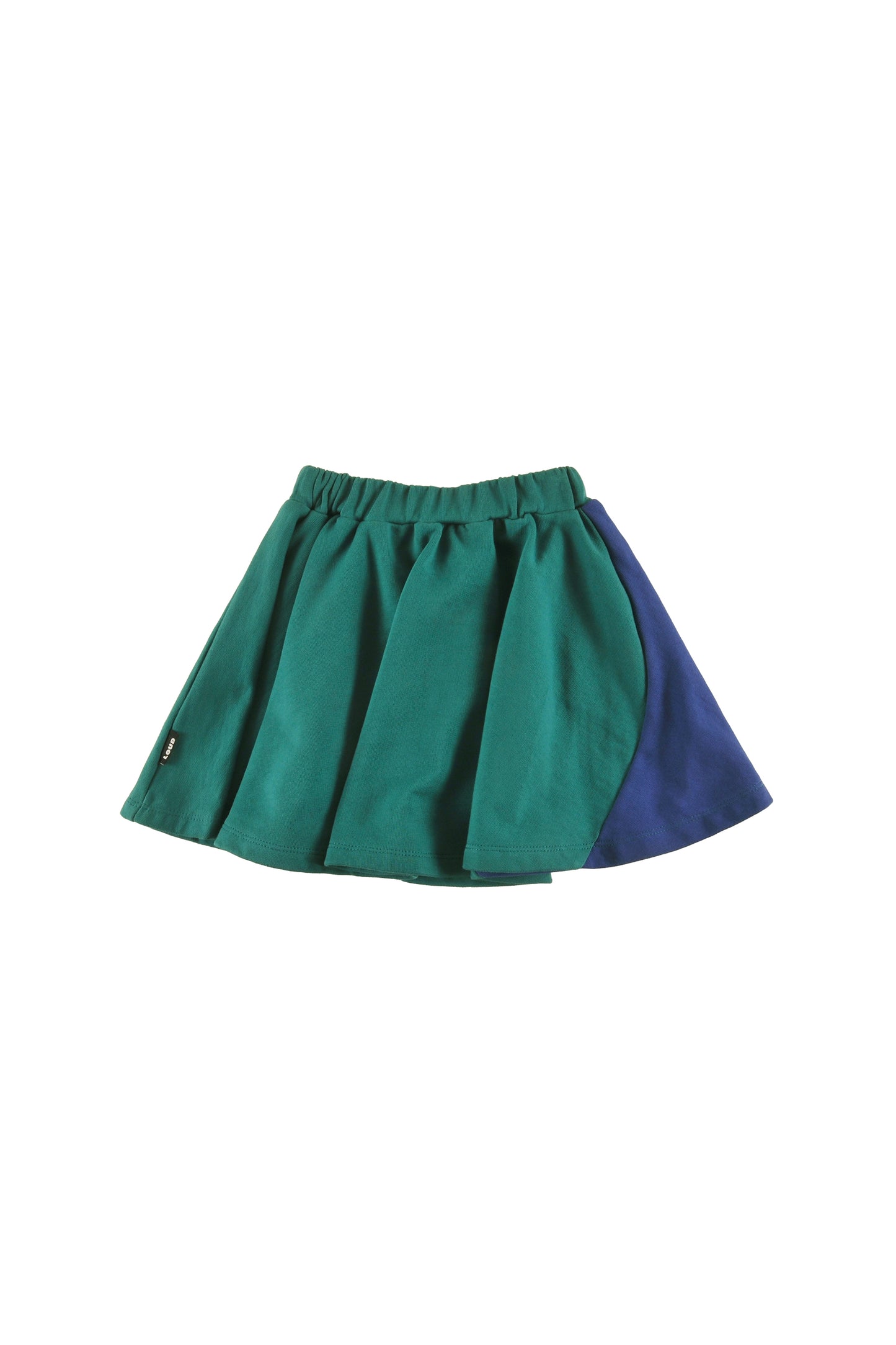 LOUD HUNTER GREEN COLORBLOCK LOGO FLARED SKIRT