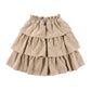 LOUD TAN CORDUROY LAYERED SKIRT