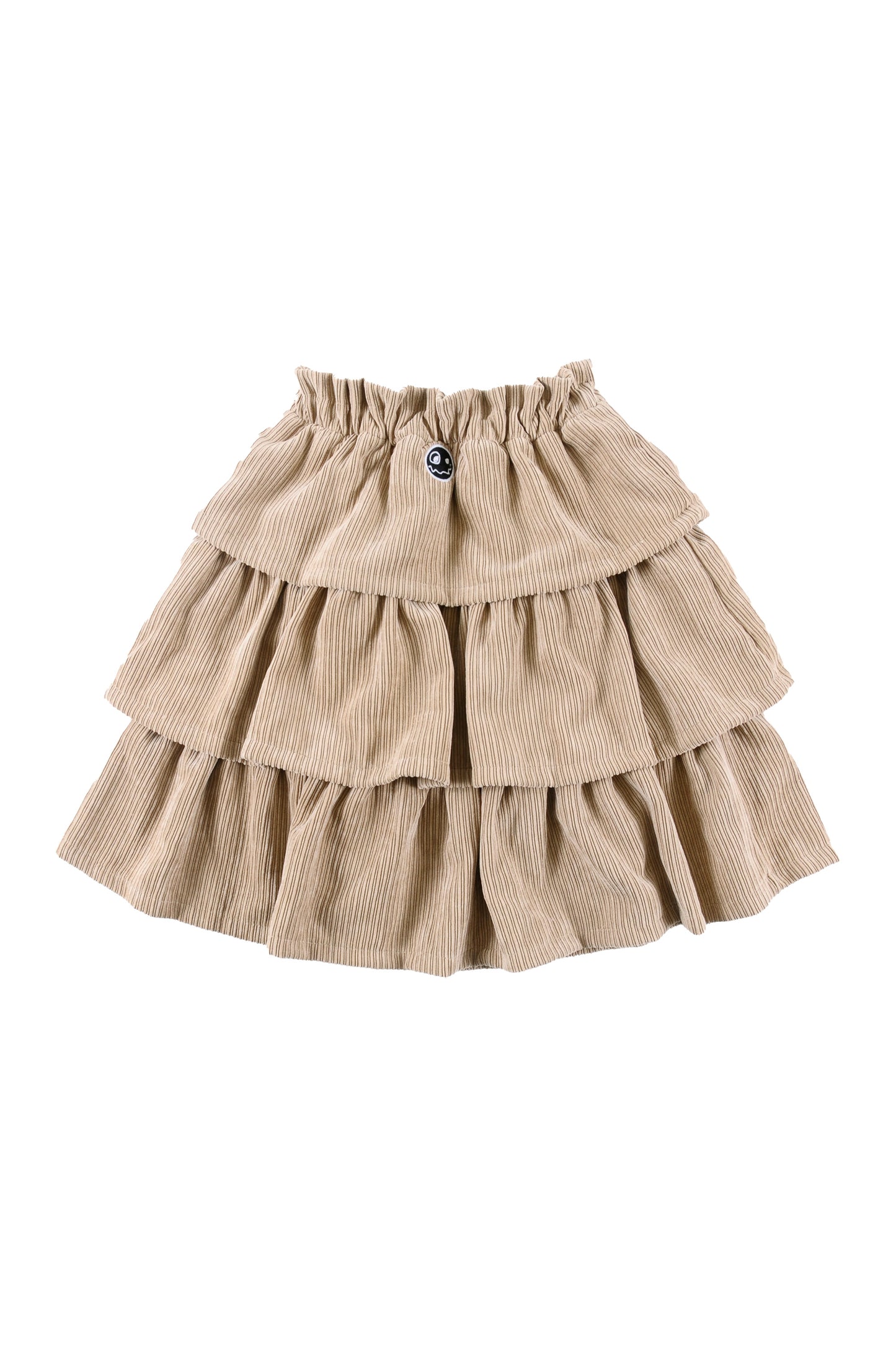 LOUD TAN CORDUROY LAYERED SKIRT