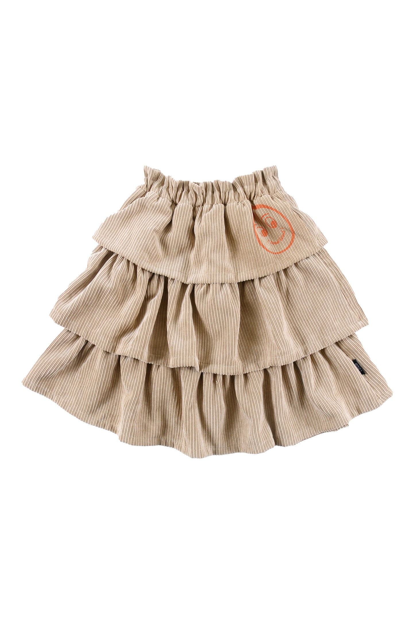 LOUD TAN CORDUROY LAYERED SKIRT