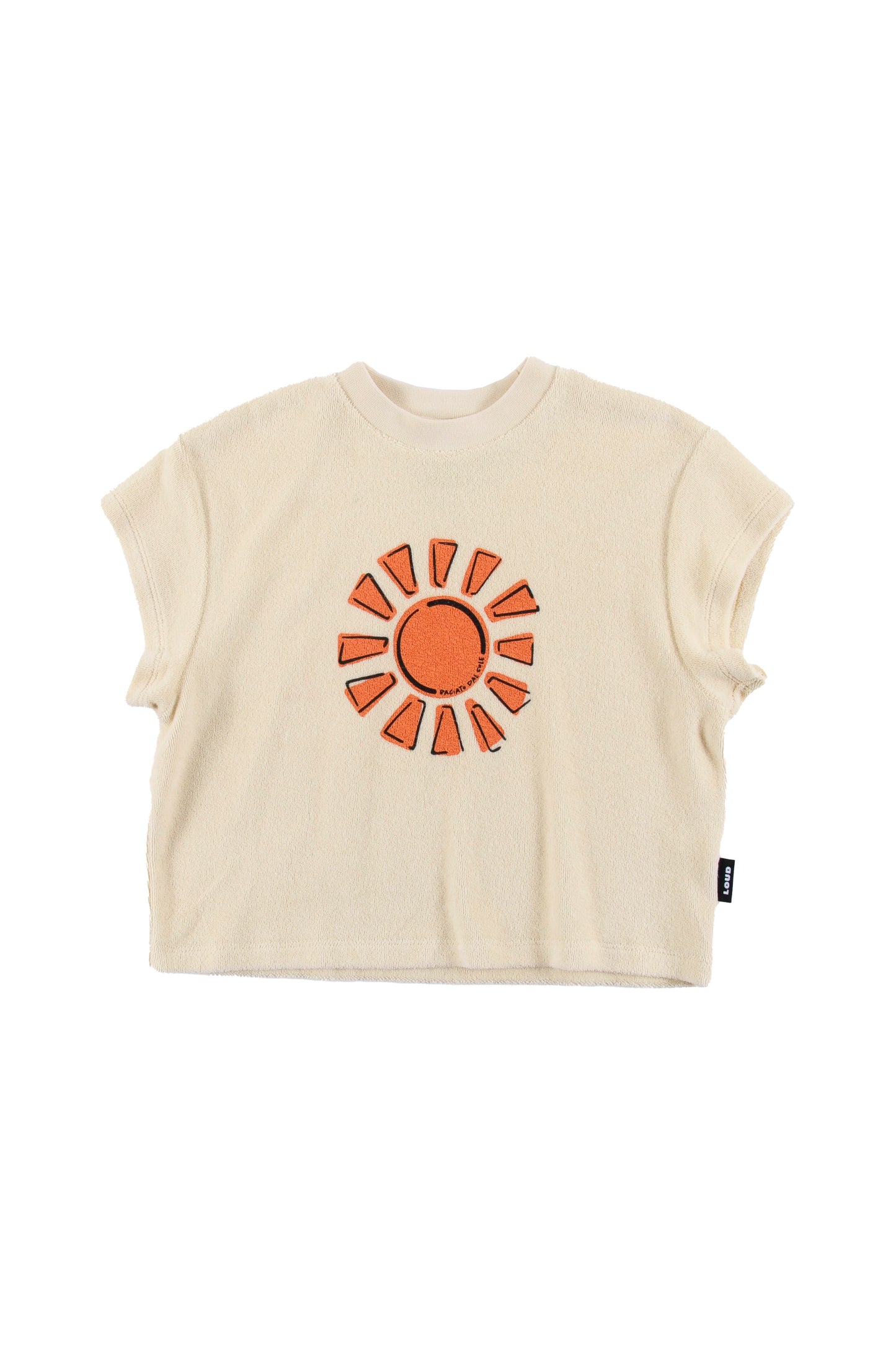 LOUD PALE YELLOW TERRY SUN PATCH T-SHIRT