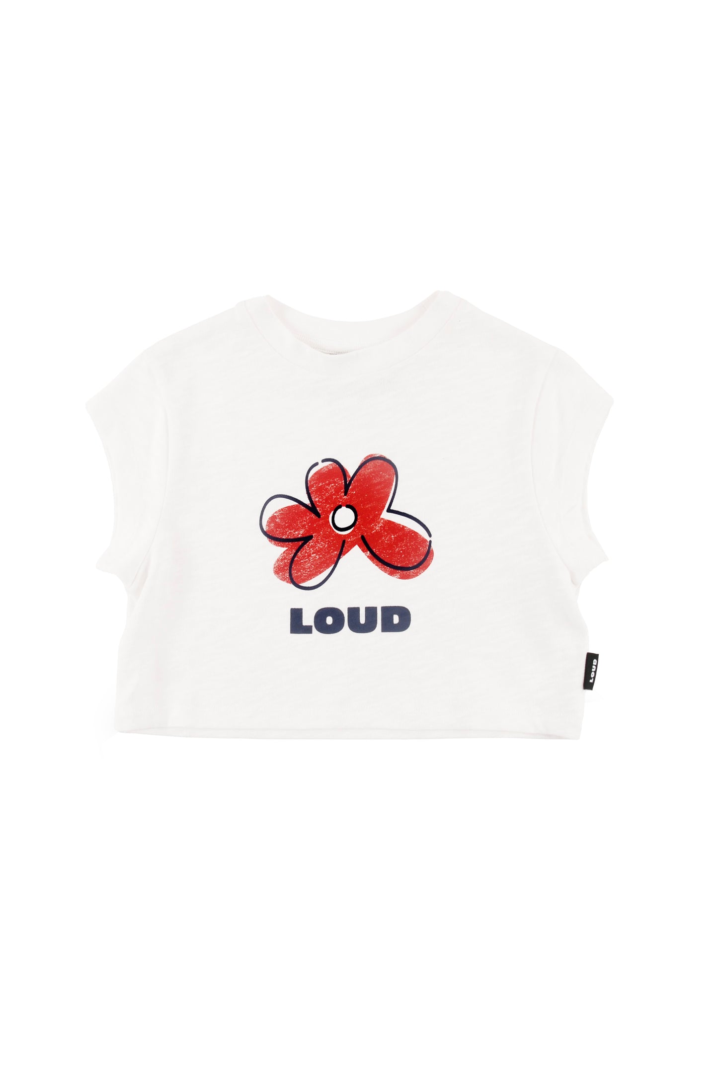 LOUD WHITE/RED FLOWER PATCH T-SHIRT