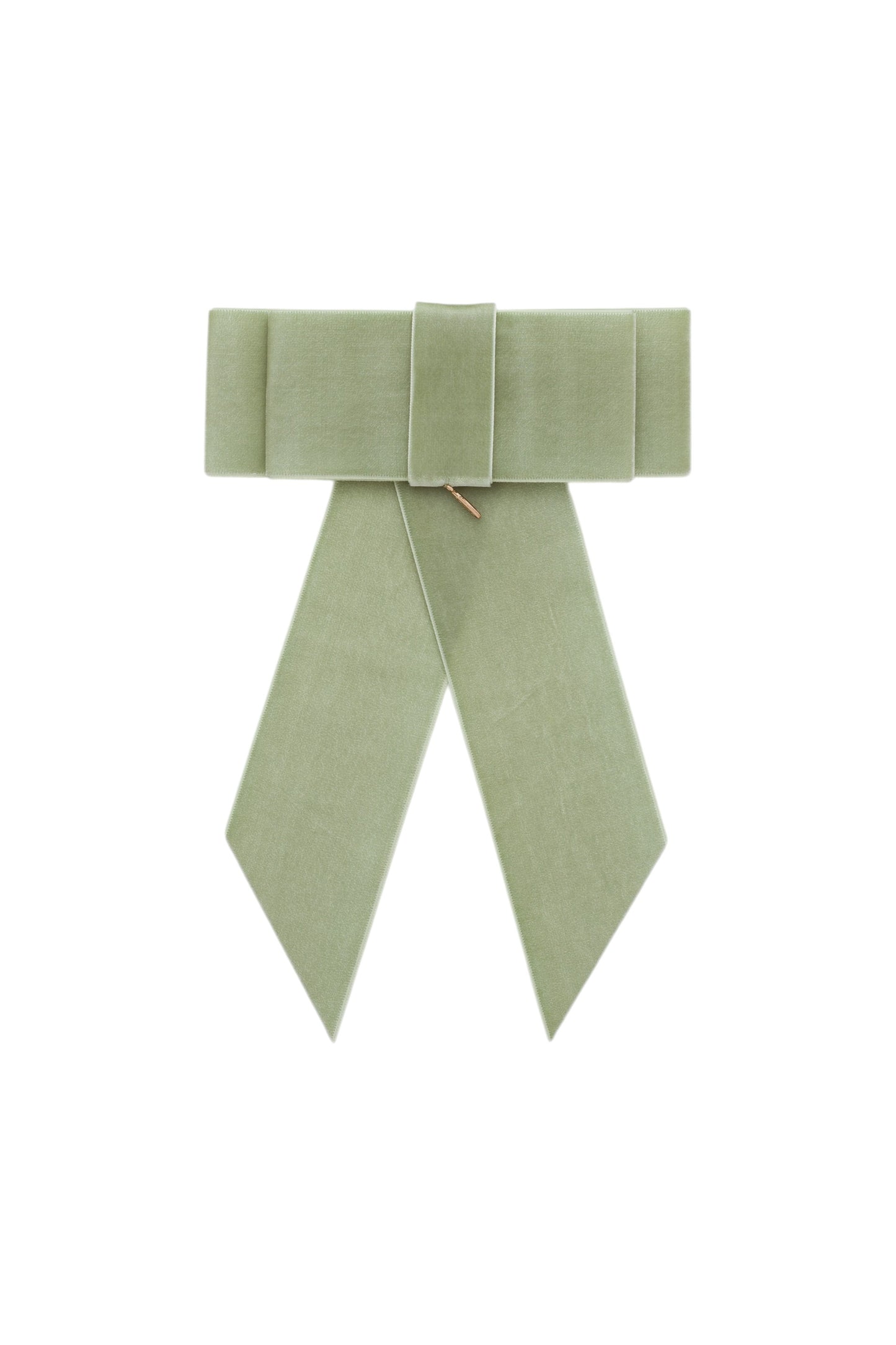 PROJECT 6 GREEN VELVET OVERSIZED BOW [FINAL SALE]