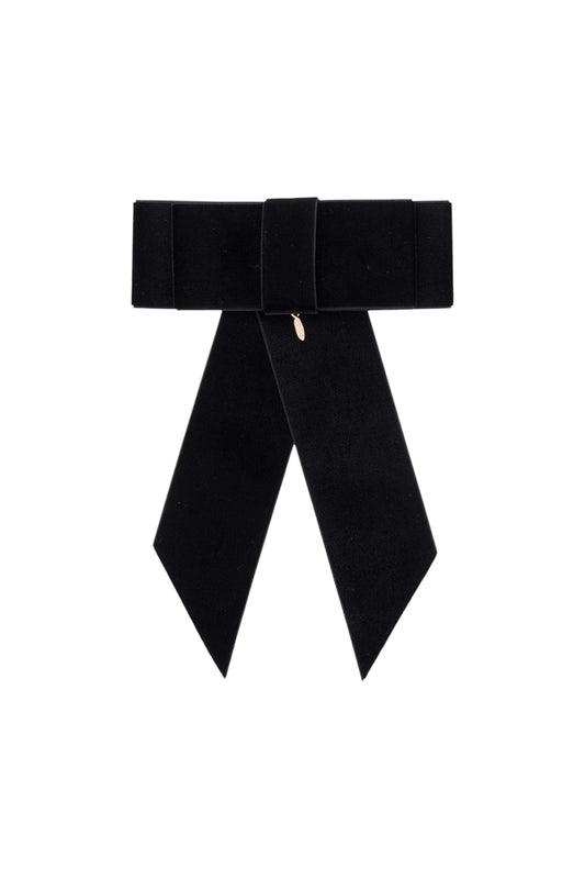 PROJECT 6 BLACK VELVET OVERSIZED BOW [FINAL SALE]