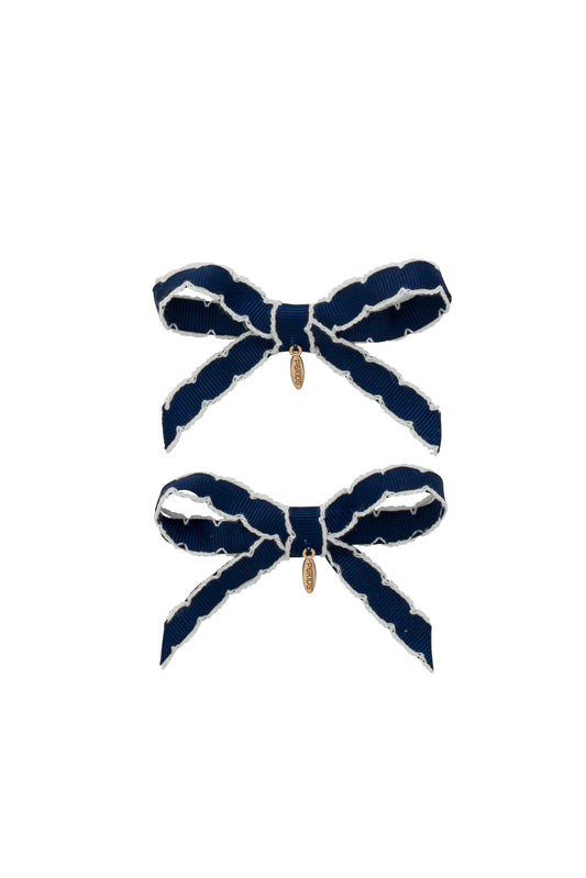 PROJECT 6 NAVY STITCHED CLIPS [FINAL SALE]