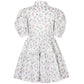 JESSE AND JAMES WHITE FLORAL PUFF SLEEVE TIERED DRESS