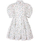 JESSE AND JAMES WHITE FLORAL PUFF SLEEVE TIERED DRESS
