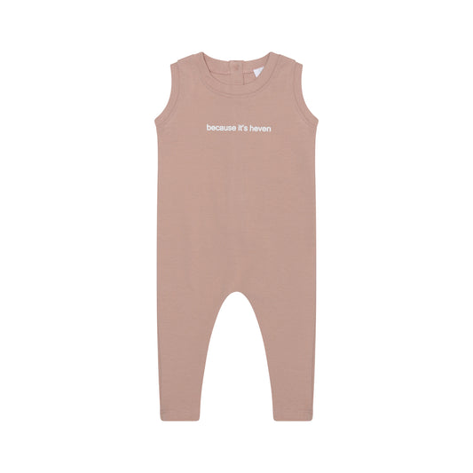 HEVEN CHILD PINK WORDED ROMPER [FINAL SALE]