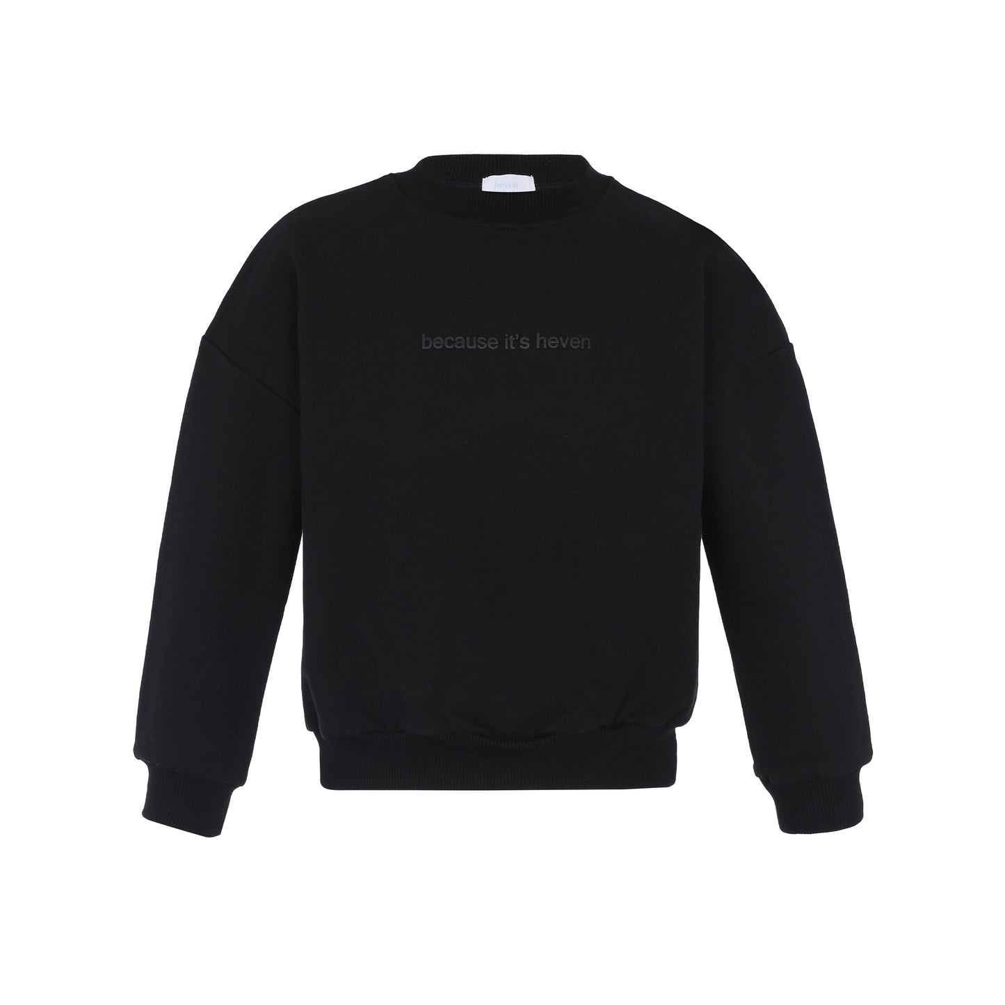 HEVEN CHILD BLACK WORDED SWEATSHIRT [FINAL SALE]