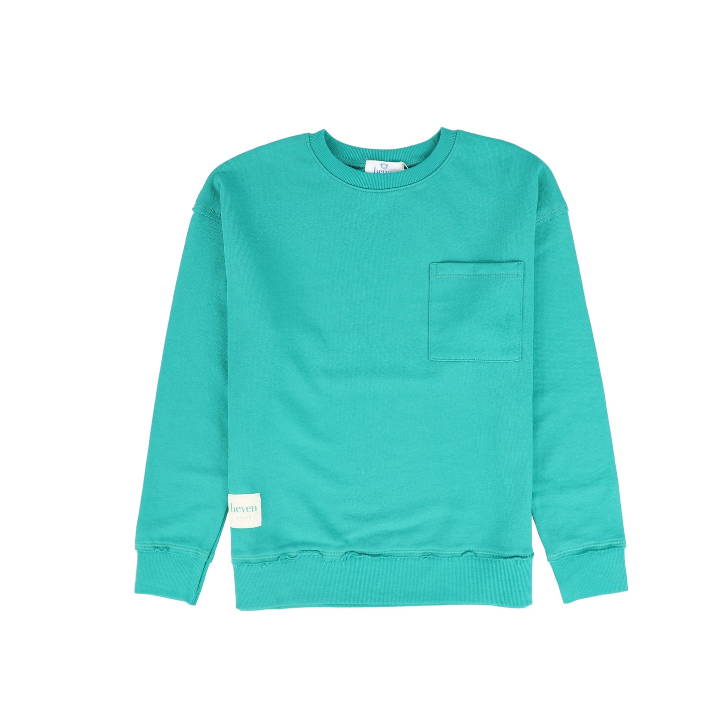 HEVEN CHILD GREEN POCKET  SWEATSHIRT