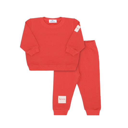 HEVEN CHILD PINK SWEATSHIRT SET