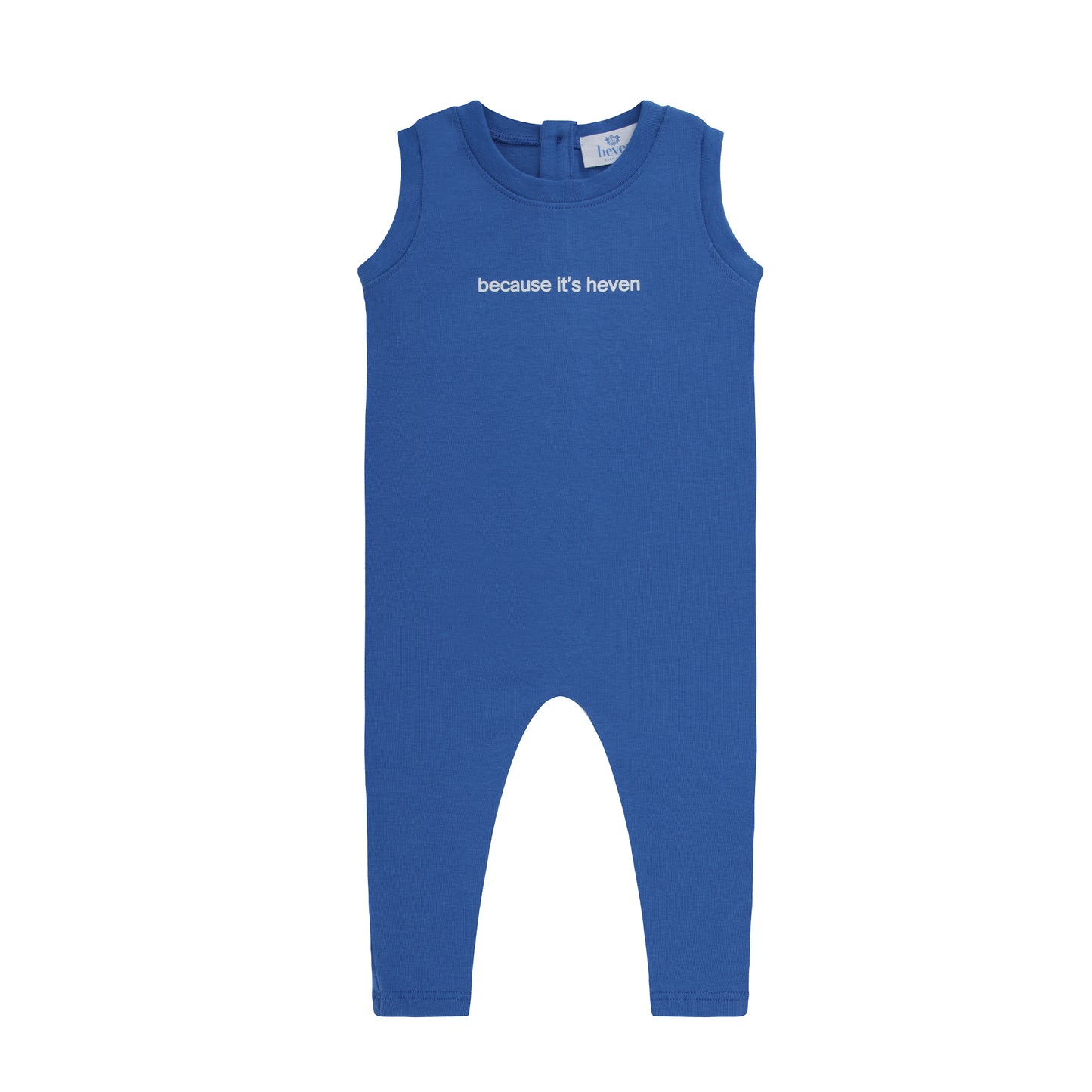 HEVEN CHILD BLUE WORDED ROMPER