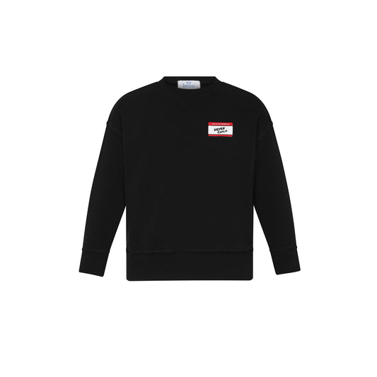 HEVEN CHILD BLACK NAME TAG SWEATSHIRT
