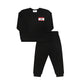 HEVEN CHILD BLACK NAME TAG SWEATSHIRT SET