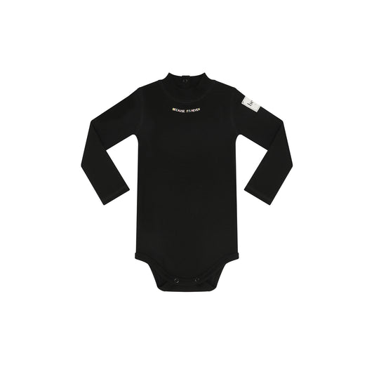HEVEN CHILD BLACK WORDED ONESIE