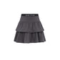 HEVEN CHILD GREY WORDED TIERED SKIRT