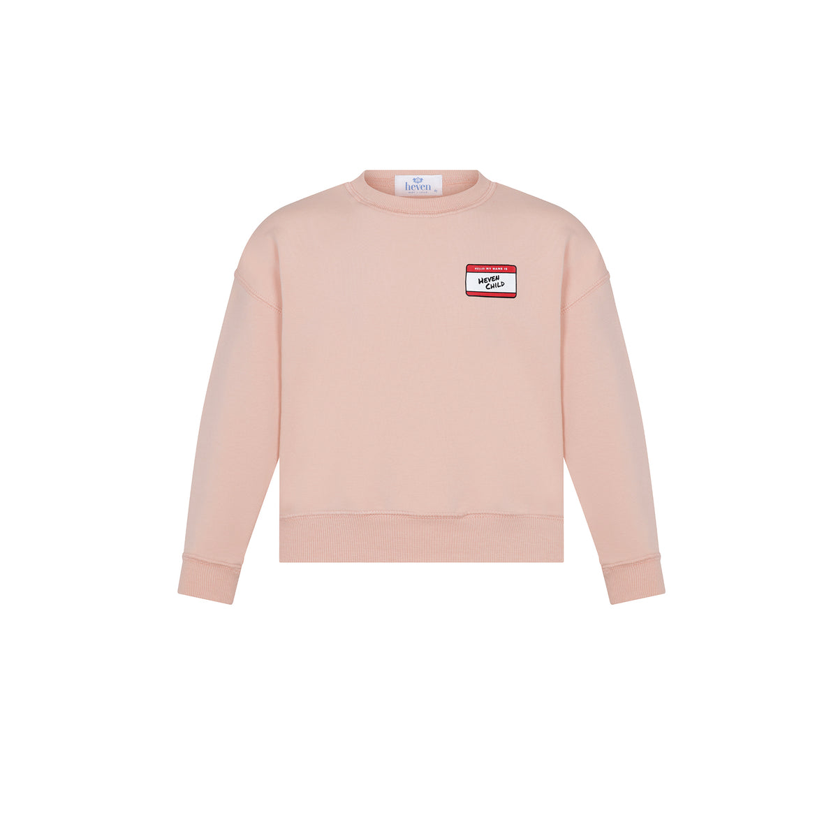 HEVEN CHILD PINK NAME TAG SWEATSHIRT