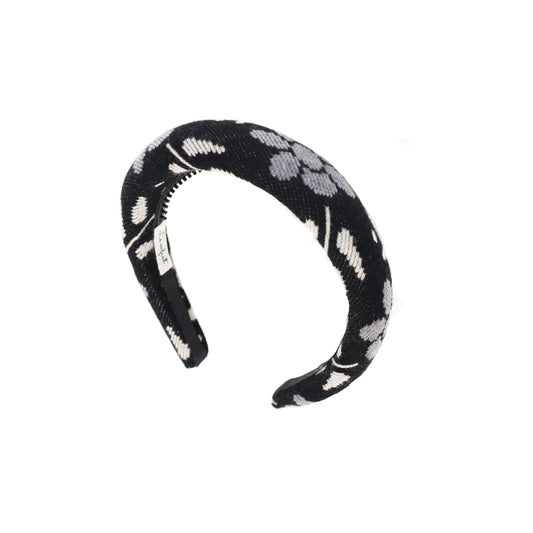 LE ENFANT BLACK FLORAL PRINT HEADBAND [FINAL SALE]
