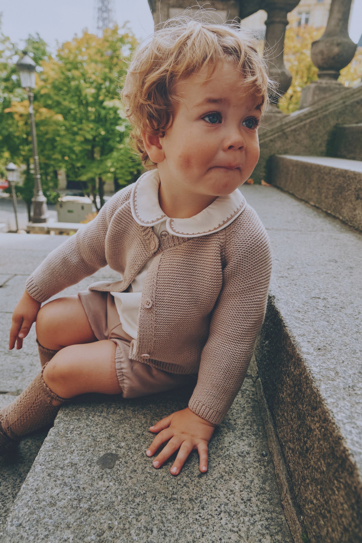 MADELEINE STONE KNIT CARDIGAN