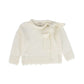 BIRINIT PETIT IVORY BOW TRIMMED SWEATER [Final Sale]