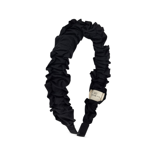 BOWBON BLACK RUFFLE HEADBAND [FINAL SALE]
